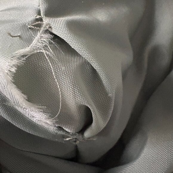 Vtg Donna Toran reversible silk bomber jacket sage green white women's large - Picture 3 of 7